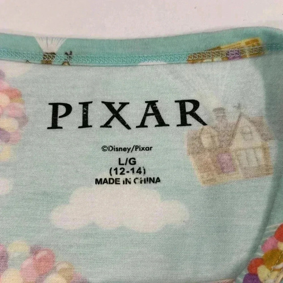 Disney Pixar “Up” Balloons Scalloped Pajama Top size Large (12-14) - Picture 5 of 5